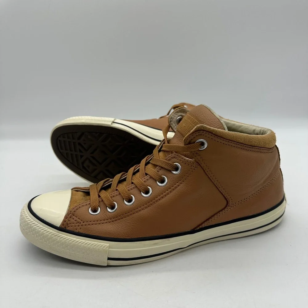 Converse 157471C Mens 9 Shoes Tan Chuck Taylor All Star High Street Mid Leather - Picture 4 of 10